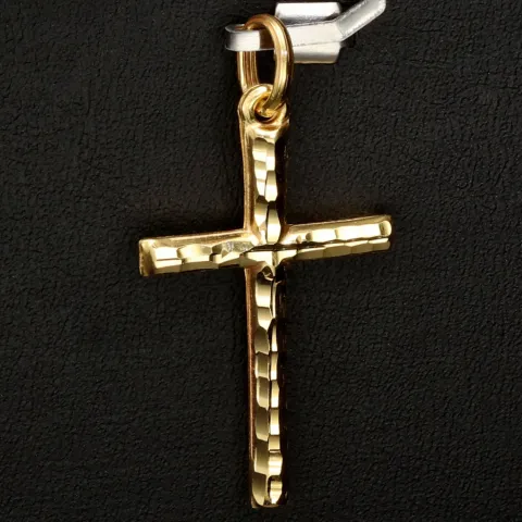 Sehr schönes Kreuz mit außergewöhnlichem Dekor aus Gold 14k (585er) Gelbgold