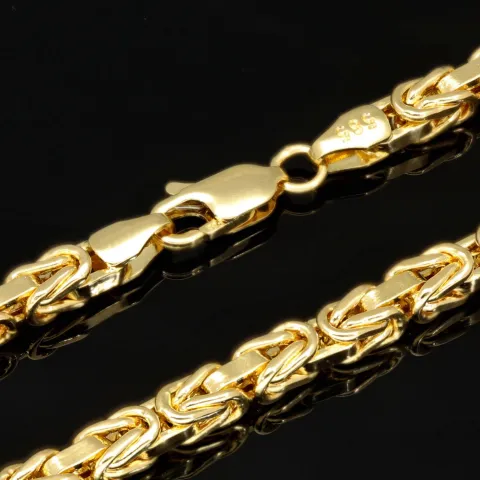 Exquisite Königskette aus hochwertigem 585er Gelbgold (14k)- 65cm lang, 4 mm breit, 19,1g