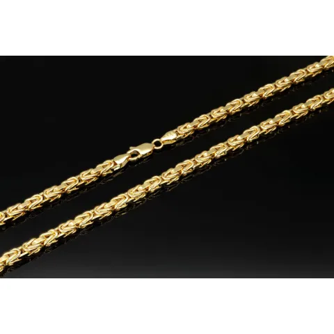 Exquisite Königskette aus hochwertigem 585er Gelbgold (14k)- 65cm lang, 4 mm breit, 19,1g