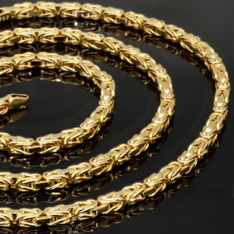 Exquisite Königskette aus hochwertigem 585er Gelbgold (14k)- 65cm lang, 4 mm breit, 19,1g