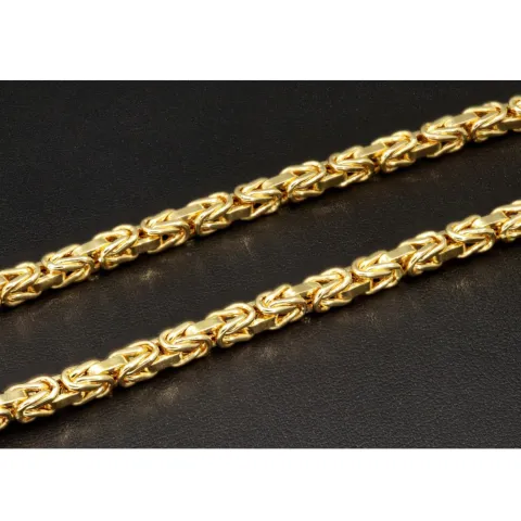 Exquisite Königskette aus hochwertigem 585er Gelbgold (14k)- 65cm lang, 4 mm breit, 19,1g