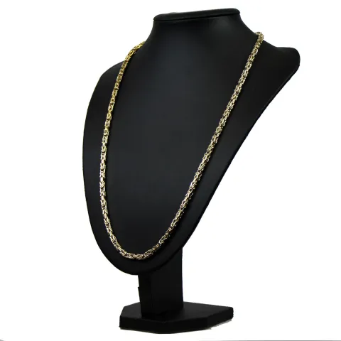 Exquisite Königskette aus hochwertigem 585er Gelbgold (14k)- 65cm lang, 4 mm breit, 19,1g