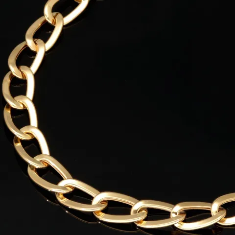 Zeitloses Panzerarmband aus edlem 585 14k Gold (hochglanzpoliert) in ca. 19cm Länge und ca. 6mm Breite