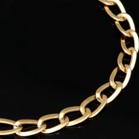 Zeitloses Panzerarmband aus edlem 585 14k Gold (hochglanzpoliert) in ca. 19cm Länge und ca. 6mm Breite