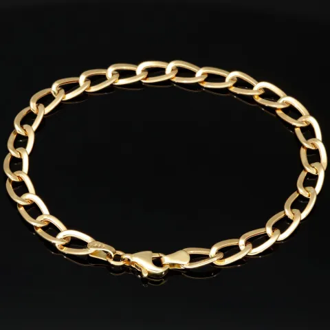 Zeitloses Panzerarmband aus edlem 585 14k Gold (hochglanzpoliert) in ca. 19cm Länge und ca. 6mm Breite