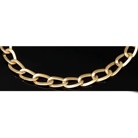 Zeitloses Panzerarmband aus edlem 585 14k Gold (hochglanzpoliert) in ca. 19cm Länge und ca. 6mm Breite