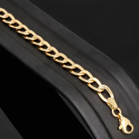 Zeitloses Panzerarmband aus edlem 585 14k Gold (hochglanzpoliert) in ca. 19cm Länge und ca. 6mm Breite
