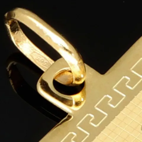 Filigraner Sternzeichen "Waage" - Anhänger mit feinen Gravuren aus edlem 14K 585 Gold in stilvollem Design