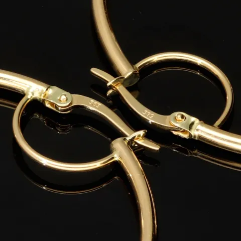 Zeitlose Creolen aus edlem, glänzend poliertem 14K / 585 Gold (Gelbgold)