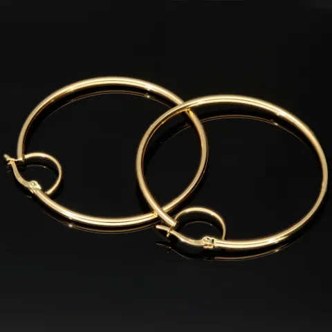 Zeitlose Creolen aus edlem, glänzend poliertem 14K / 585 Gold (Gelbgold)