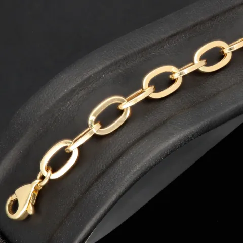 Hochwertig gearbeitetes Ankerarmband aus funkelndem 14K (585er) Gold - hochglanzpoliert - ca. 19,5 cm lang und 5 mm breit