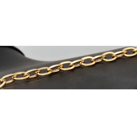 Hochwertig gearbeitetes Ankerarmband aus funkelndem 14K (585er) Gold - hochglanzpoliert - ca. 19,5 cm lang und 5 mm breit