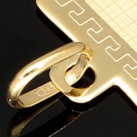 Stilvoller Sternzeichen Steinbock - Anhänger in feinem Design aus edlem Gold (14K / 585 Gelbgold)