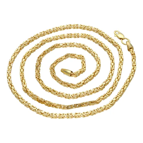 Königskette aus echtem 14-Karat Gold (60 cm lang, 2 mm breit)