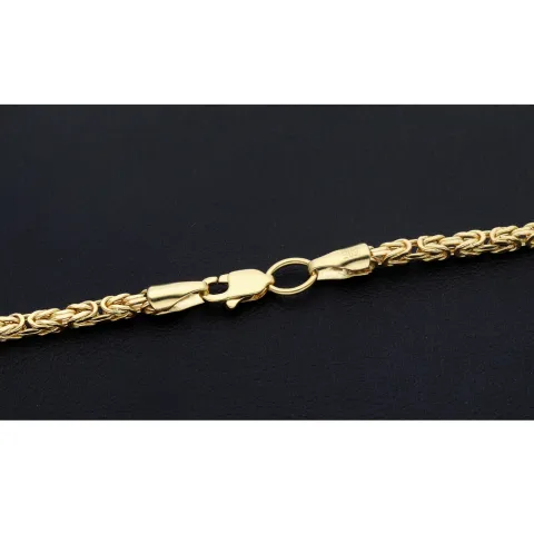 Königskette aus echtem 14-Karat Gold (60 cm lang, 2 mm breit)