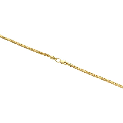 Königskette aus echtem 14-Karat Gold (60 cm lang, 2 mm breit)
