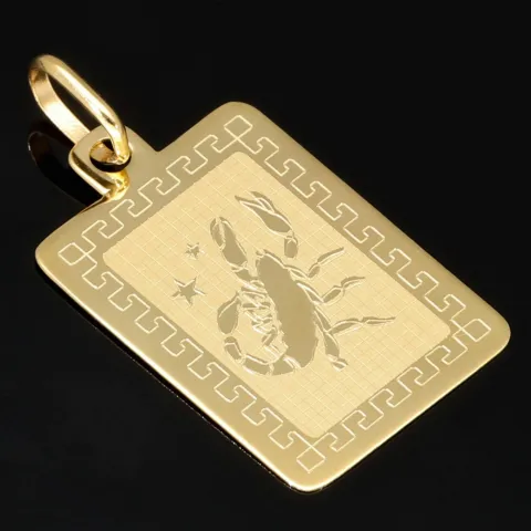 Fein gearbeiteter Skorpion - Anhänger aus funkelndem 585er 14K Gold mit detailreicher Gravur