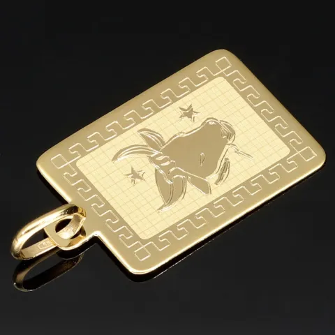 Exquisiter Stier- Anhänger aus exquisititem 14K 585 Gold mit fein graviertem Design