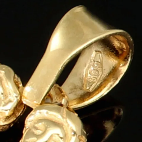 Sternzeichen Zwillinge - Anhänger - hochwertig gearbeitet - aus funkelndem Gold (14K / 585 Gelbgold)