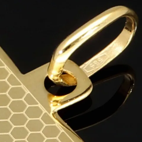 Sternzeichen "Fische" Anhänger mit detaillierten Gravuren und stilvollem Deisgn aus 14K 585 Gold (Gelbgold)