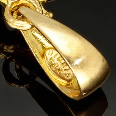 Beeindruckender Drachen-Anhänger aus edlem, massivem Gold (14K 585 Gelbgold) - detailliert und filigran gearbeitet