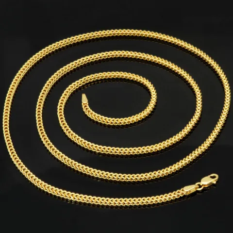 Goldkette / Fuchsschwanzkette aus hochwertigem 585 14k Gold (ca. 60cm lang, 2mm breit) - erstklassige Verarbeitung