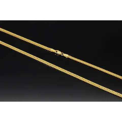 Goldkette / Fuchsschwanzkette aus hochwertigem 585 14k Gold (ca. 60cm lang, 2mm breit) - erstklassige Verarbeitung