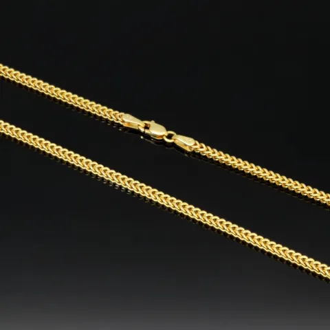 Goldkette / Fuchsschwanzkette aus hochwertigem 585 14k Gold (ca. 60cm lang, 2mm breit) - erstklassige Verarbeitung