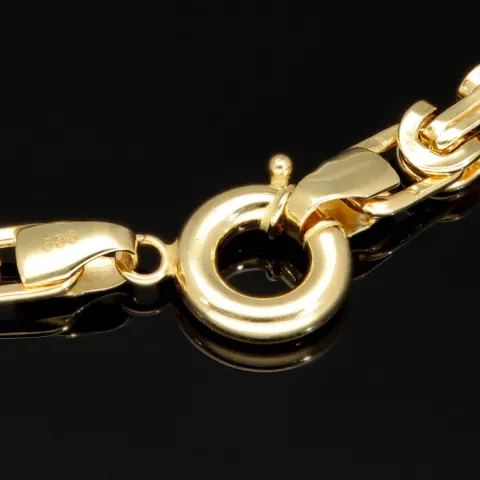 Exklusives Königsarmband in modernem, flachen Design aus hochwertigem Gold 585 14k ca. Länge ca. 21,5cm, Breite ca. 5mm