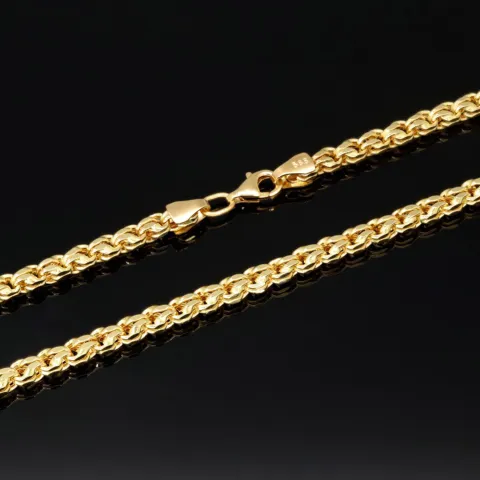 Außergewöhnliche Ankerkette aus exquisitem 585 / 14K Gold (Gelbgold) - hochwertig gearbeitet - ca. 65 cm Länge 3,5 mm Breite