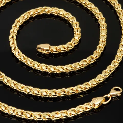 Außergewöhnliche Ankerkette aus exquisitem 585 / 14K Gold (Gelbgold) - hochwertig gearbeitet - ca. 65 cm Länge 3,5 mm Breite