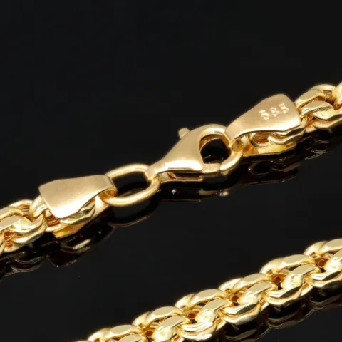 Außergewöhnliche Ankerkette aus exquisitem 585 / 14K Gold (Gelbgold) - hochwertig gearbeitet - ca. 65 cm Länge 3,5 mm Breite