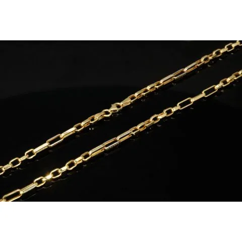 Exquisite Ankerkette aus edlem, hochglanzpoliertem 585 / 14K Gold, ca. 59 Länge ca. 3,5 mm