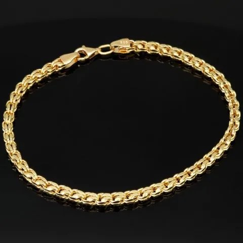 Hochwertig gearbeitetes Ankerarmband in Premium-Design - Armband aus edlem 585 / 14K Gold (Gelbgold) - ca. 21,5 cm Länge 3,5 mm Breite