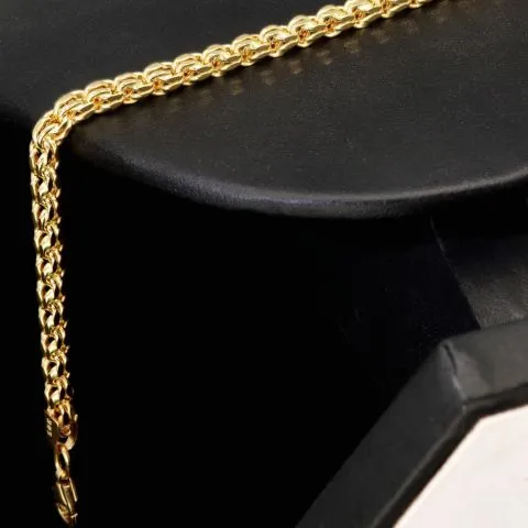 Hochwertig gearbeitetes Ankerarmband in Premium-Design - Armband aus edlem 585 / 14K Gold (Gelbgold) - ca. 21,5 cm Länge 3,5 mm Breite