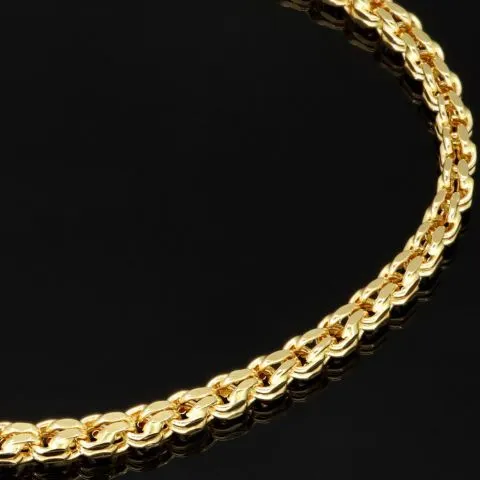 Hochwertig gearbeitetes Ankerarmband in Premium-Design - Armband aus edlem 585 / 14K Gold (Gelbgold) - ca. 21,5 cm Länge 3,5 mm Breite