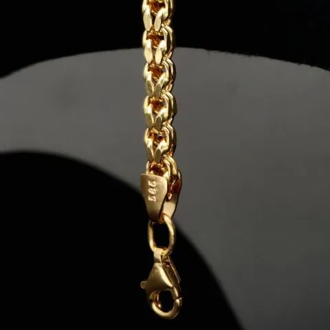 Hochwertig gearbeitetes Ankerarmband in Premium-Design - Armband aus edlem 585 / 14K Gold (Gelbgold) - ca. 21,5 cm Länge 3,5 mm Breite
