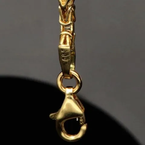 Edles Königsarmband mit dekorativen Elementen verziert mit feinem Greco-Dekor aus hochwertigem 14K 585 Gold (ca. 3,7 g, 22cm, 2,5mm)
