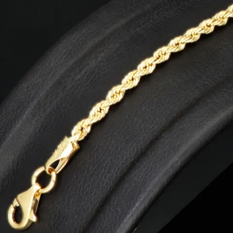 Funkelndes Twist-Armband Kordelarmband aus hochwertigem 585 14k Gold, ca. 2mm breit, 17cm lang