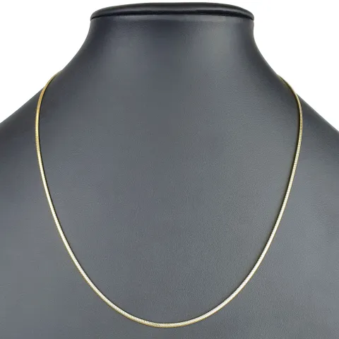 Feine Halskette im eleganten Fischgräten-Design aus 585 14K Gold (ca. 45cm lang, 2mm breit)