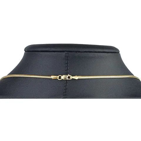 Feine Halskette im eleganten Fischgräten-Design aus 585 14K Gold (ca. 45cm lang, 2mm breit)