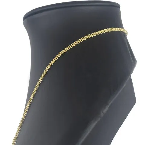 Fein fearbeitete, engmaschige Goldkette aus hochwertigem 585 / 14K Gold ca. 49 cm Länge 3 mm