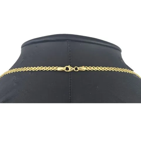 Fein fearbeitete, engmaschige Goldkette aus hochwertigem 585 / 14K Gold ca. 49 cm Länge 3 mm