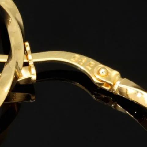 Exquisite Twist - Creolen aus funkelndem, hochglanzpoliertem Gold (14K 585 Gelbgold)
