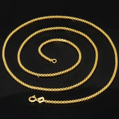 Zeitlose, kurzgliedrige Ankerkette aus hochglanzpoliertem 14K 585 Gelbgold – ca. 50 cm 1,5mm