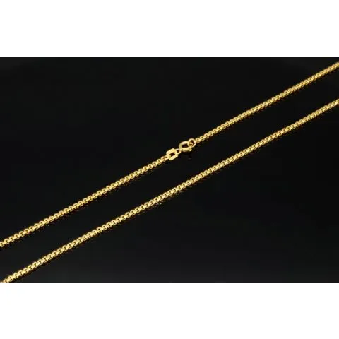 Zeitlose, kurzgliedrige Ankerkette aus hochglanzpoliertem 14K 585 Gelbgold – ca. 50 cm 1,5mm