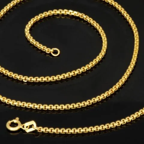 Zeitlose, kurzgliedrige Ankerkette aus hochglanzpoliertem 14K 585 Gelbgold – ca. 50 cm 1,5mm