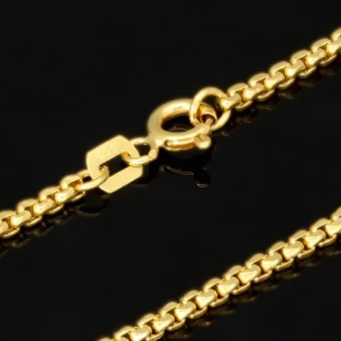 Zeitlose, kurzgliedrige Ankerkette aus hochglanzpoliertem 14K 585 Gelbgold – ca. 50 cm 1,5mm