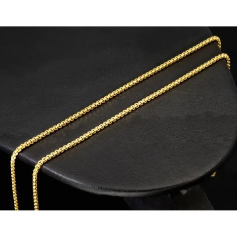Zeitlose, kurzgliedrige Ankerkette aus hochglanzpoliertem 14K 585 Gelbgold – ca. 50 cm 1,5mm