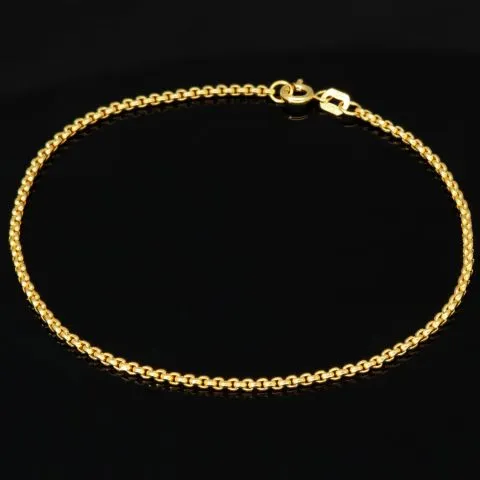 Zeitloses, kurzgliedriges Ankerarmband aus edlem, poliertem 14K 585 Gold